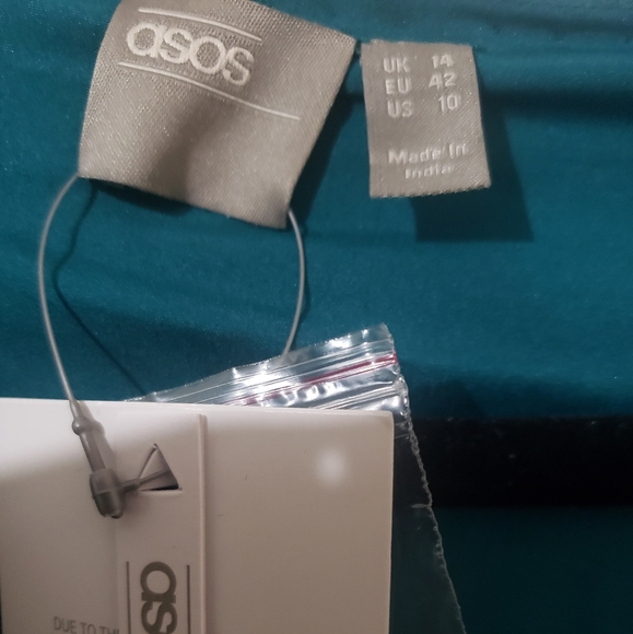 ASOS Teal Floral Beaded Jacket - Picture 7 of 7